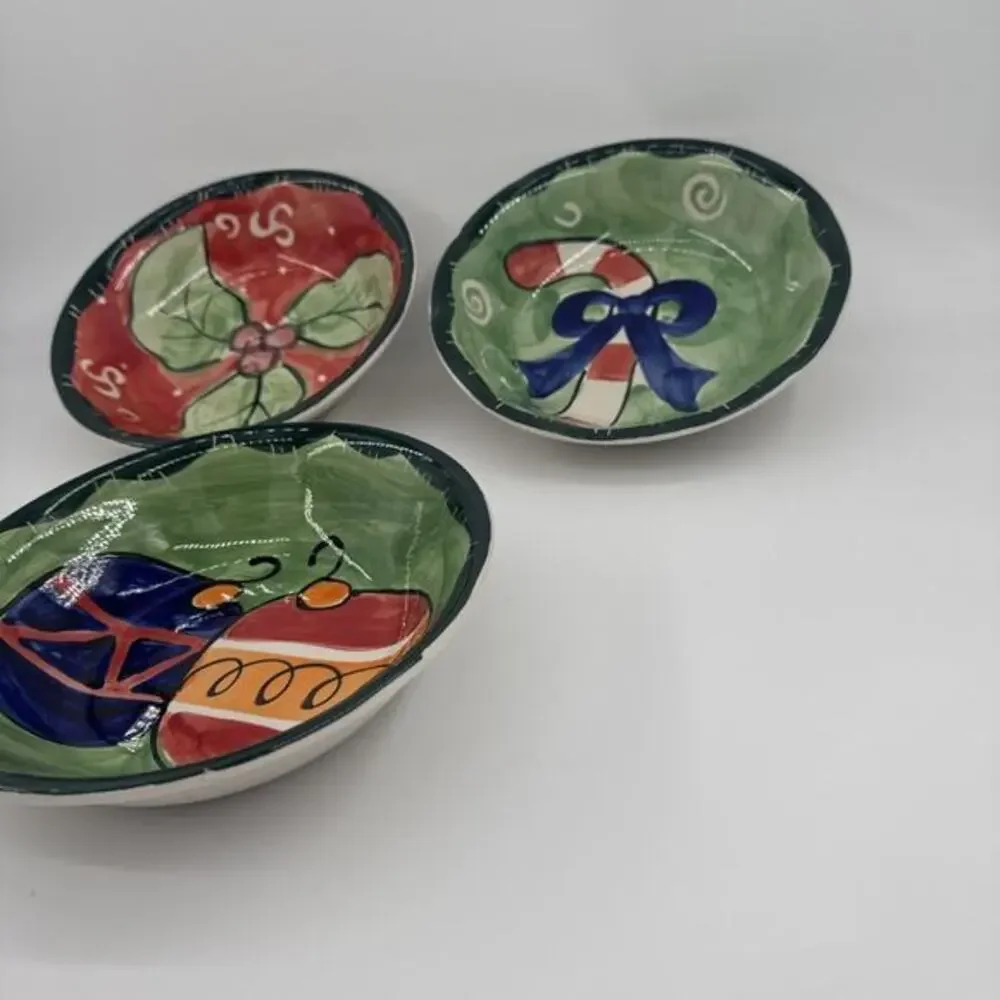 Holiday Bowls 3 Total Studio 33 Christmas 8.5